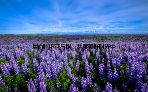 用心呵护花与树, 共度美好时光中