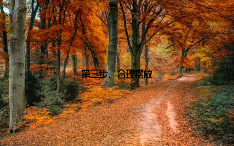 第三步, 合理摆放