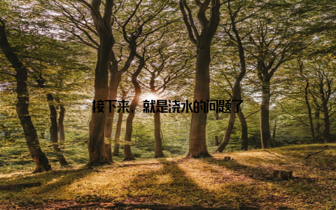 接下来, 就是浇水的问题了