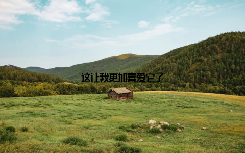 这让我更加喜爱它了