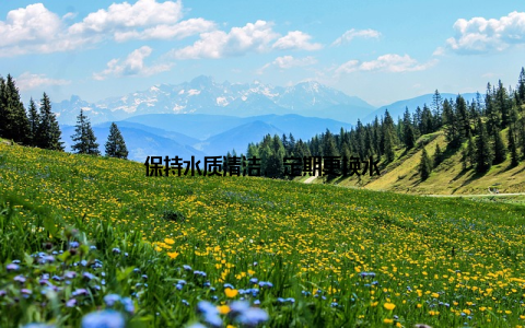 保持水质清洁, 定期更换水