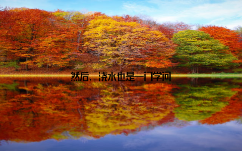 然后, 浇水也是一门学问