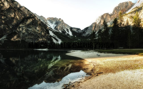 最重要的是, 红宝石盆栽给了我信心