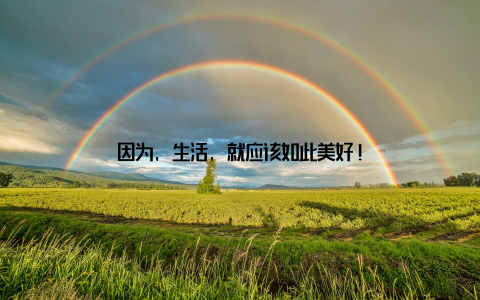 因为, 生活, 就应该如此美好!