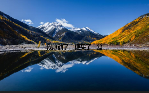 我心动了, 便买了一盆