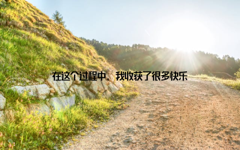 在这个过程中, 我收获了很多快乐