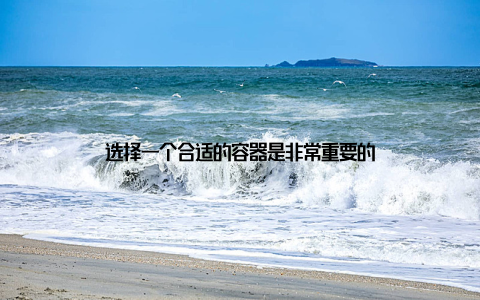 选择一个合适的容器是非常重要的