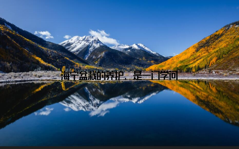 海宁盆栽的养护, 是一门学问